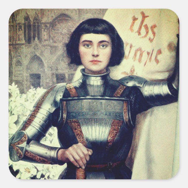 Joan of Arc (Albert Lynch illustration) Square Sticker (Front)