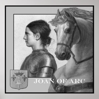 Joan of Arc and her war horse Poster
