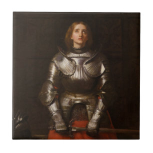 Joan of Arc (by John Everett Millais) Ceramic Tile