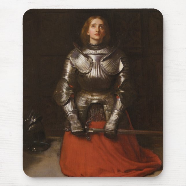 Joan of Arc (by John Everett Millais) Mouse Pad (Front)