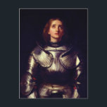Joan of Arc by John Everett Millais Postcard<br><div class="desc">Detail of the painting - Joan of Arc by John Everett Millais. Joan of Arc (French: Jeanne d'Arc/ Middle French: Jehanne Darc; c. 1412 – 30 May 1431) is a patron saint of France, honoured as a defender of the French nation for her role in the siege of Orléans and her...</div>
