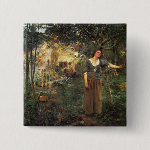 Joan of Arc by Jules Bastien Lepage 15 Cm Square Badge