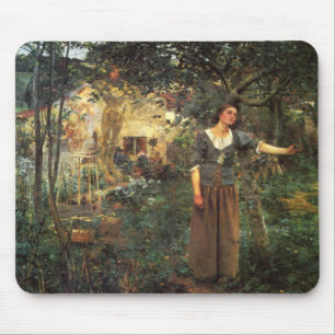 Joan of Arc by Jules Bastien Lepage Mouse Pad