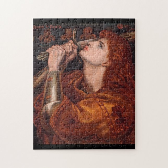 Joan of Arc, c. 1882 by Dante Gabriel Rossetti Jigsaw Puzzle (Vertical)