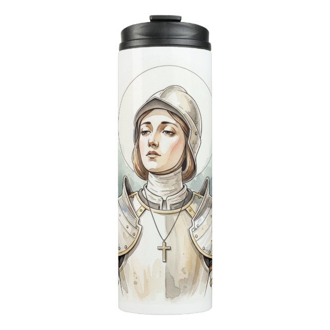 Joan of Arc , Catholic Gifts Thermal Tumbler (Front)