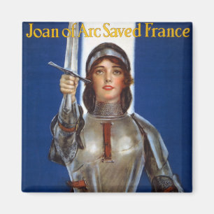 Joan of Arc, French Feminist, Hero & Martyr, WPA M Magnet