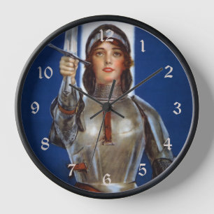 Joan of Arc French Heroine, Knight Maid of Orleans Clock