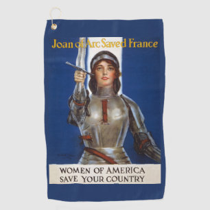 Joan of Arc French Heroine, Knight Maid of Orleans Golf Towel