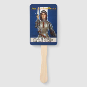 Joan of Arc French Heroine, Knight Maid of Orleans Hand Fan