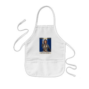 Joan of Arc French Heroine, Knight Maid of Orleans Kids Apron