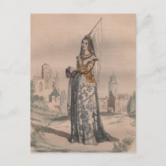 Joan of Arc Mediaeval French fashion costume Postcard