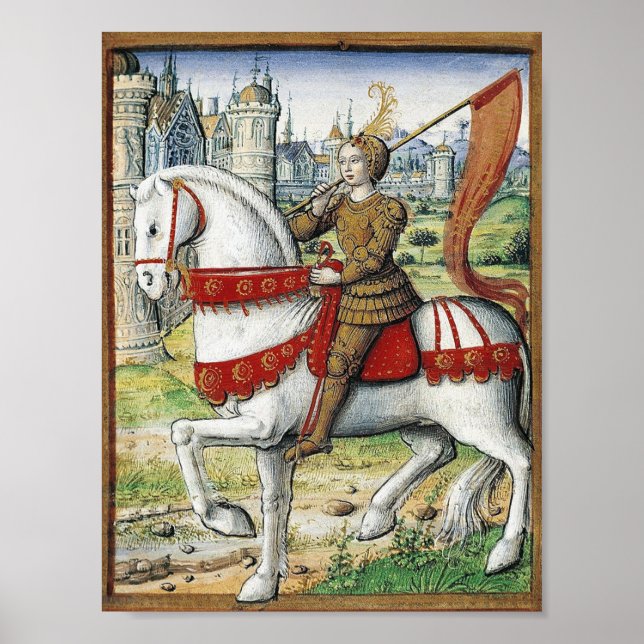 Joan of Arc on horseback Poster (Front)