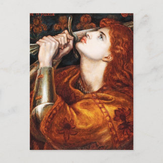 Joan of Arc painting by Dante Gabriel Rossetti  Postcard