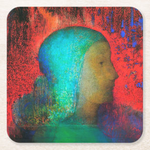 Joan of Arc, Redon Square Paper Coaster