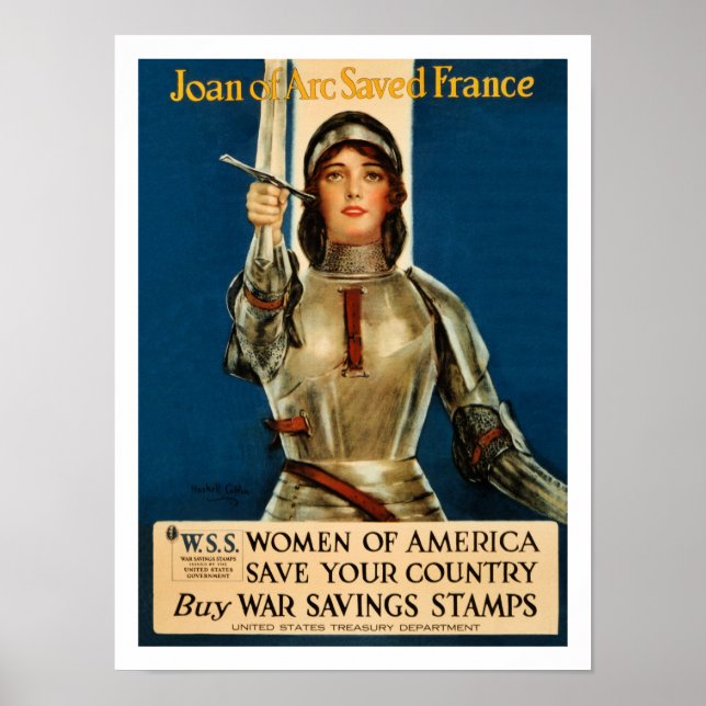 Joan Of Arc saved France World War 1 Poster (Front)