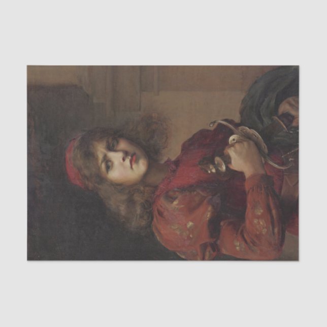 Joan of Arc Tissue Paper Decoupage (Front)