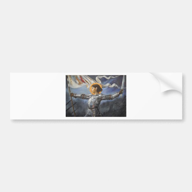 Joan of Arc with banner Bumper Sticker (Front)