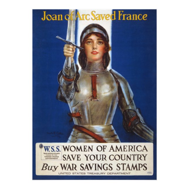 Joan of Arc World War I Buy War Saving Stamps Photo Print (Front)