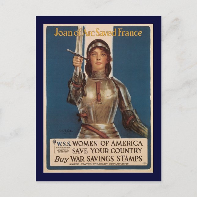 Joan Of Arc World War II Postcard (Front)