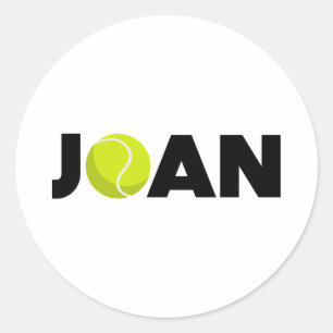 Joan Tennis Classic Round Sticker