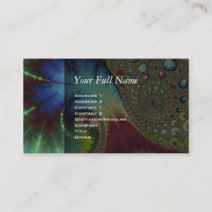 Joanie 50 Fractal Art Business Card