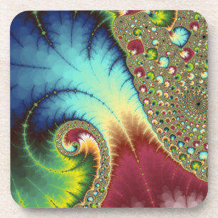 Joanie 50 Fractal Art Coaster