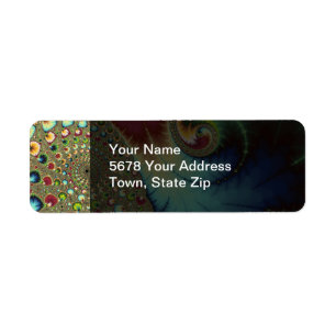Joanie 50 Fractal Art Return Address Label