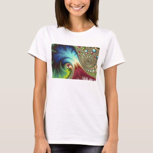 Joanie 50 Fractal Art T-Shirt (Front)