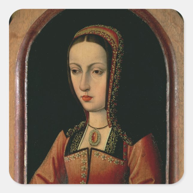 Joanna or Juana `The Mad' of Castile Square Sticker (Front)