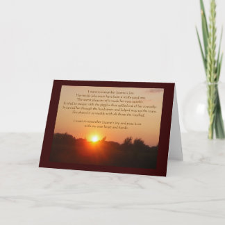 Joanne's Joy Sunglow Card