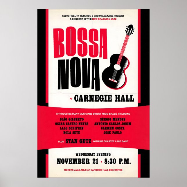 João Gilberto - Stan Getz jazz poster - Bossa Nova (Front)