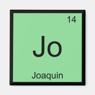 Joaquin Name Chemistry Element Periodic Table Magnet