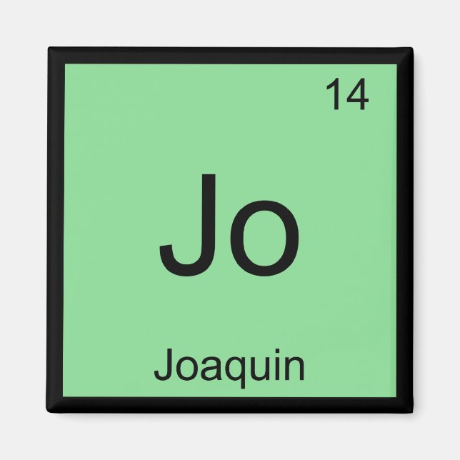 Joaquin  Name Chemistry Element Periodic Table Magnet (Front)