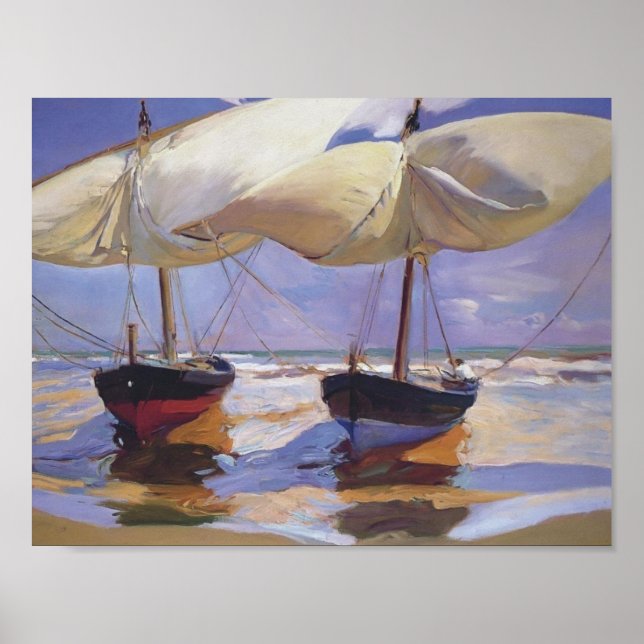 Joaquín Sorolla- Beached Boats Poster (Front)