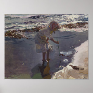Joaquin Sorolla - Buscando Mariscos Poster
