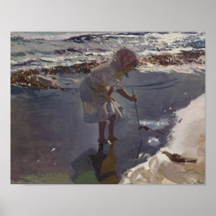 Joaquin Sorolla - Buscando Mariscos Poster