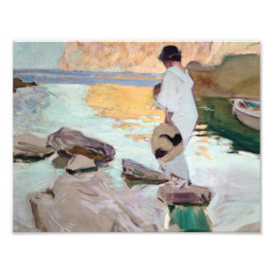 Joaquin Sorolla - Elena at Cala de San Vicente Photo Print