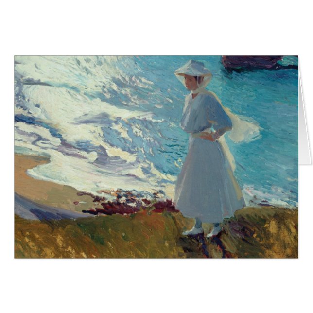 Joaquin Sorolla - Maria on the Beach at Biarritz (Front Horizontal)