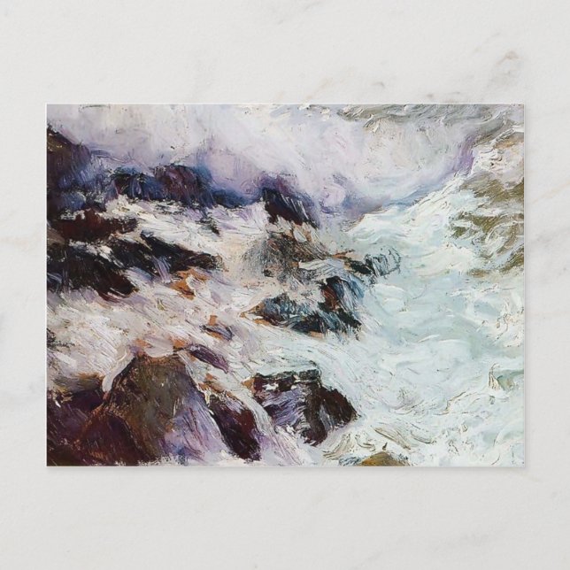 Joaquín Sorolla- Sea and rocks - Jávea Postcard (Front)