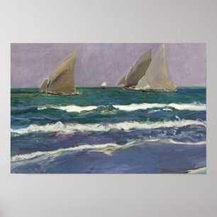 Joaquin Sorolla - Ship Sails in the Sea Poster