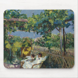 Joaquin Sorolla - Siesta in the Garden Mouse Pad