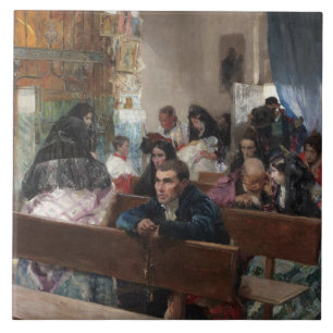 Joaquin Sorolla - The Baptism Ceramic Tile