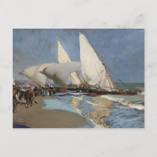 Joaquin Sorolla - The Beach at Valencia Postcard