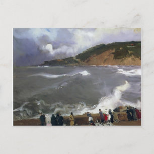 Joaquín Sorolla- The Breakwater of San Sebastian Postcard