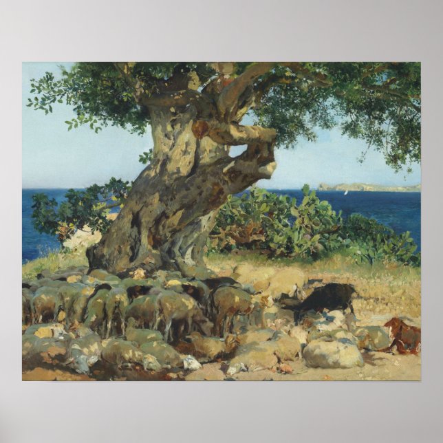 Joaquin Sorolla - The Carob Tree Poster (Front)