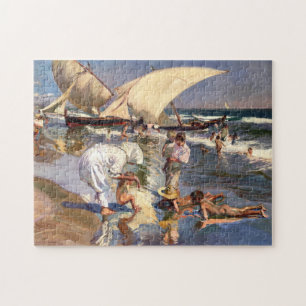 Joaquin Sorolla - Valencia Beach by Morning Light Jigsaw Puzzle
