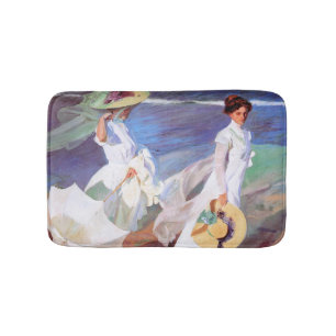 Joaquin Sorolla Women Walking Beach Bath Mat