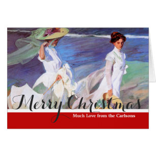 Joaquin Sorolla Women Walking Beach Christmas