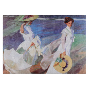 Joaquin Sorolla Women Walking Beach Cutting Board