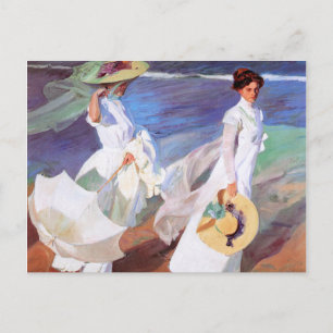 Joaquin Sorolla Women Walking Beach Postcard